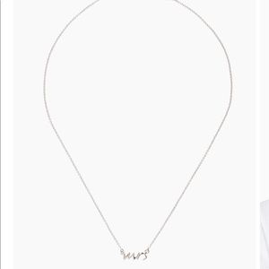 Kate Spade Mrs necklace - silver